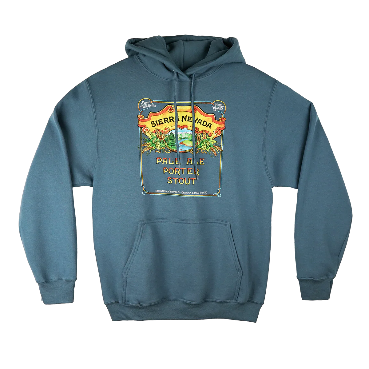 Pale Ale - Porter - Stout Hooded Sweatshirt | Steel Blue