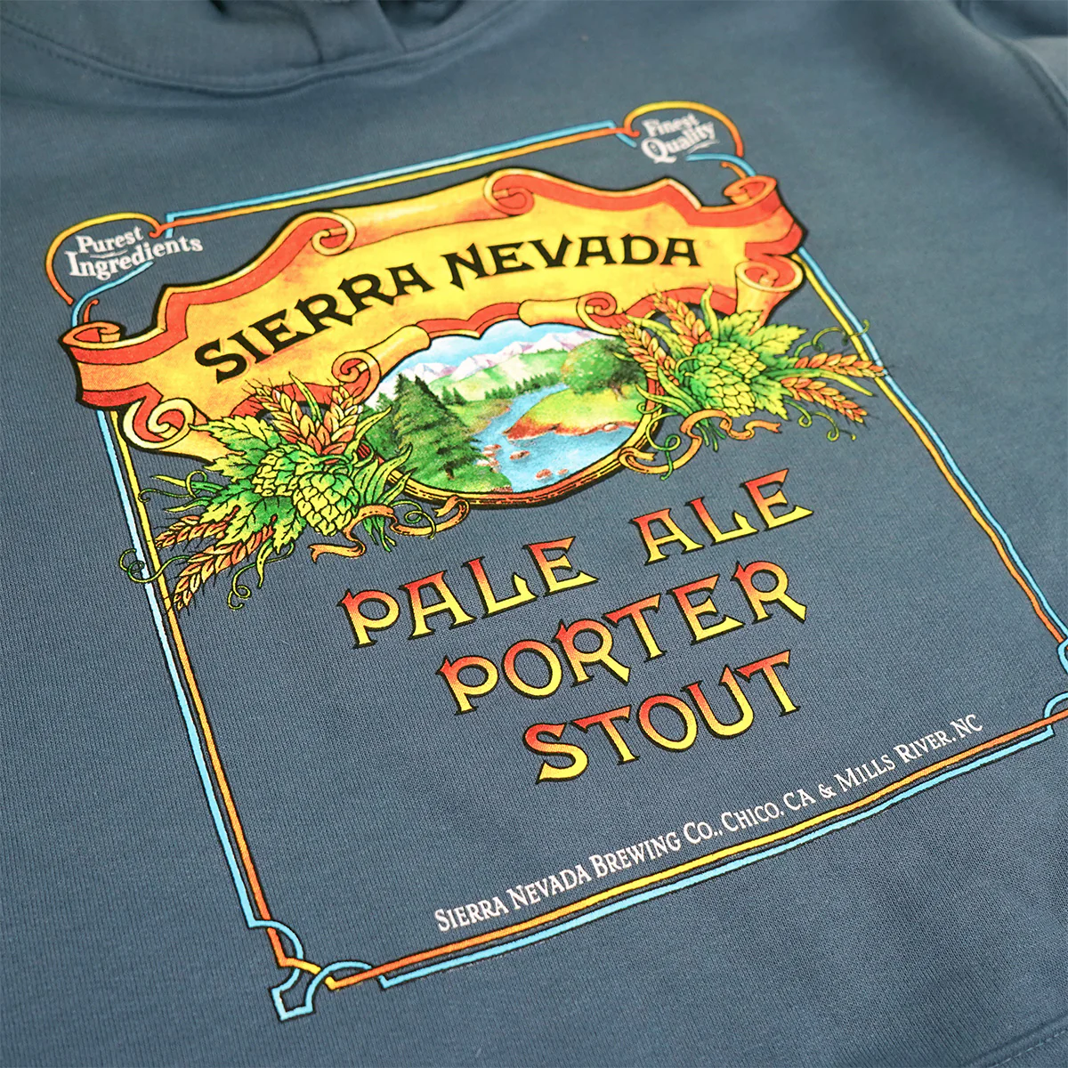Pale Ale - Porter - Stout Hooded Sweatshirt | Steel Blue