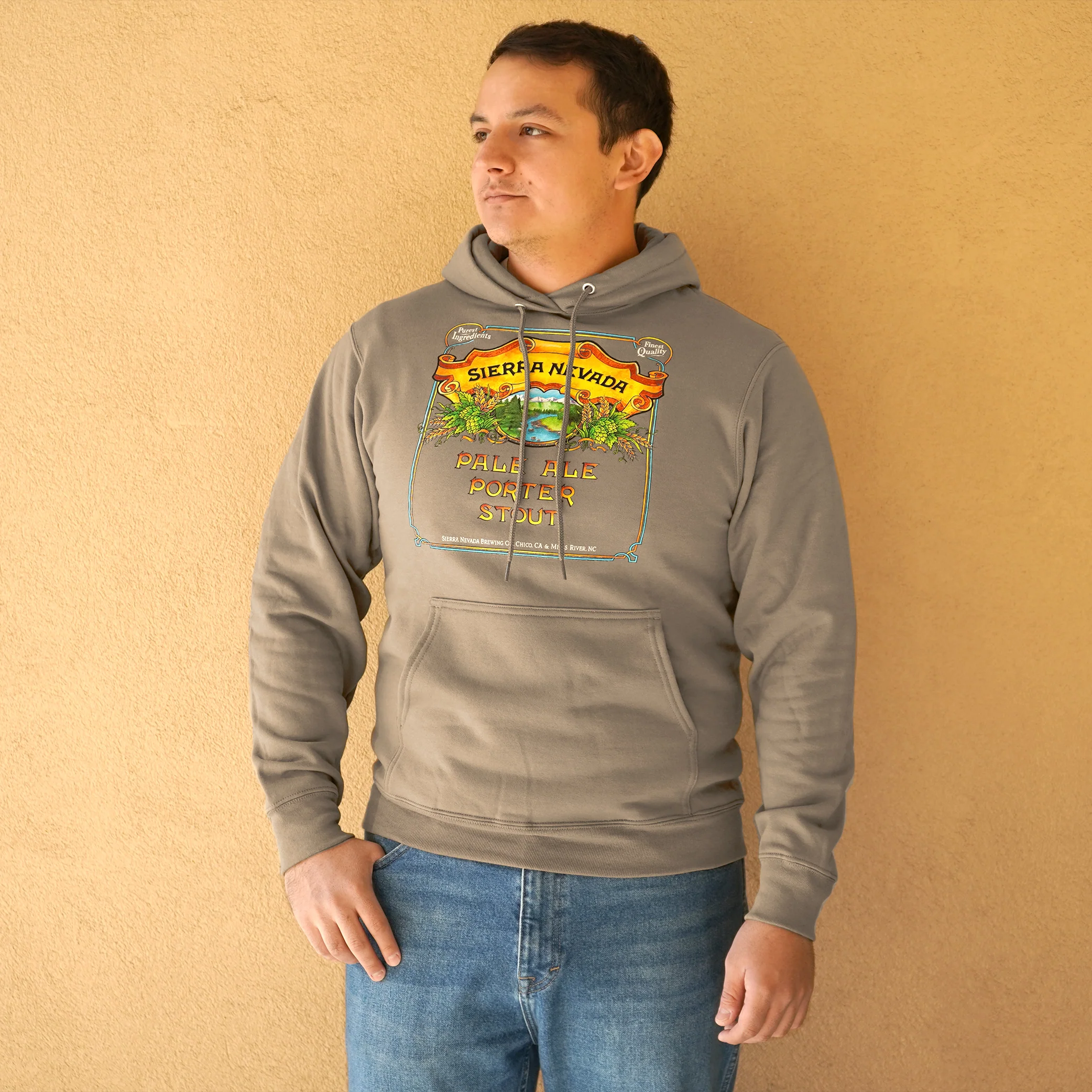 Pale Ale - Porter - Stout Hooded Sweatshirt | Coyote Brown