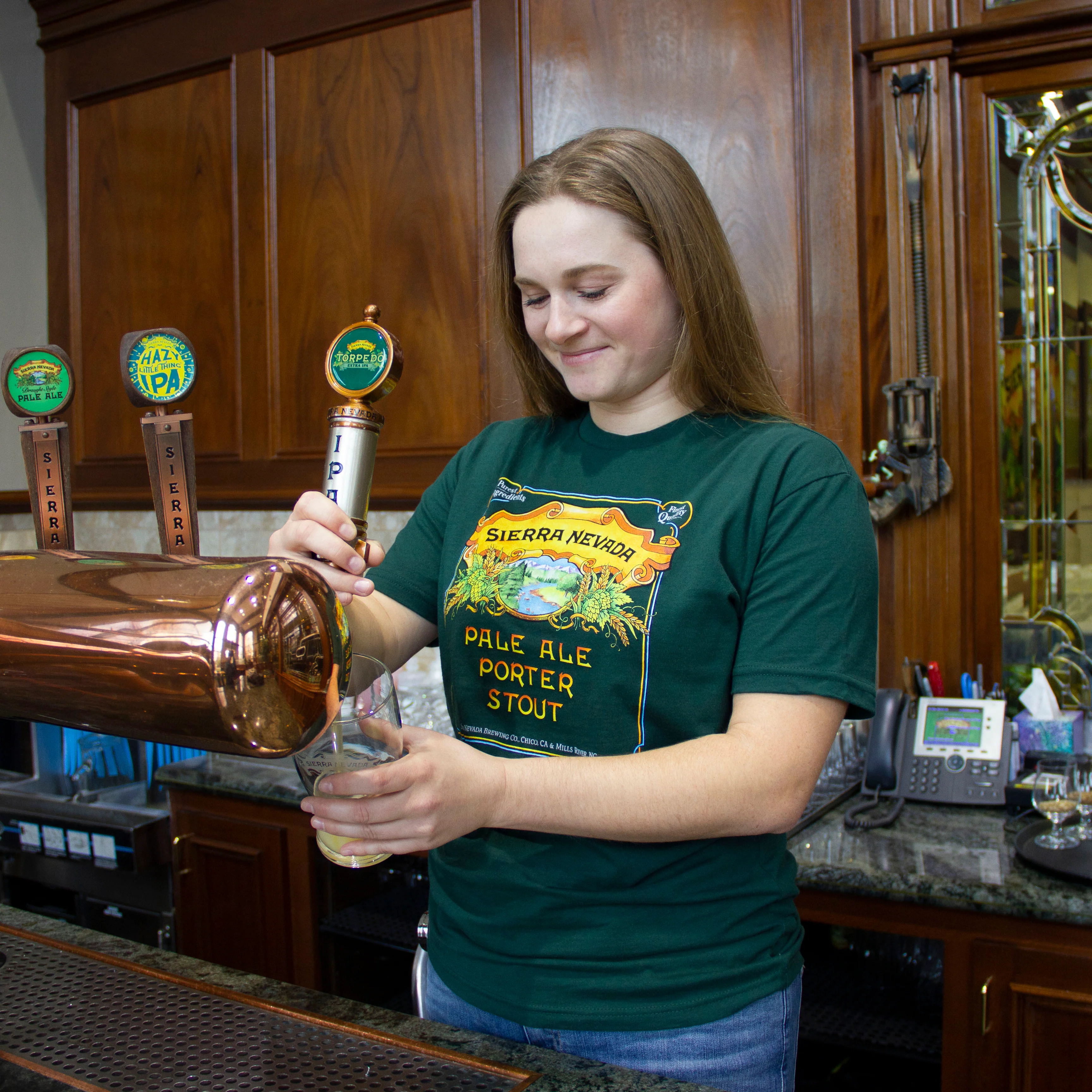 Pale-Porter-Stout Forest Green T-Shirt